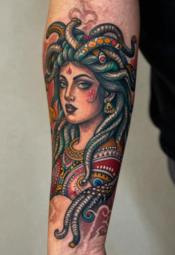 17 Medusa Tattoo Black Women Ideas With Fierce Beauty - 9. Medusa Inspired by Culture 1