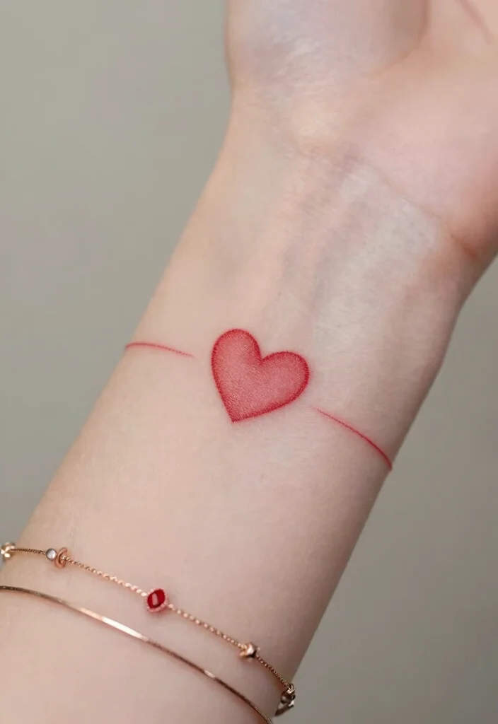 17 Red Heart Tattoo 2026 Trending Ideas With Bold Simple Charm - 1. Tiny Red Heart on the Wrist 1