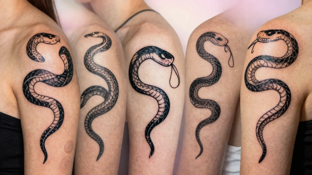 17 Shoulder Snake Tattoo Ideas With Bold Curve