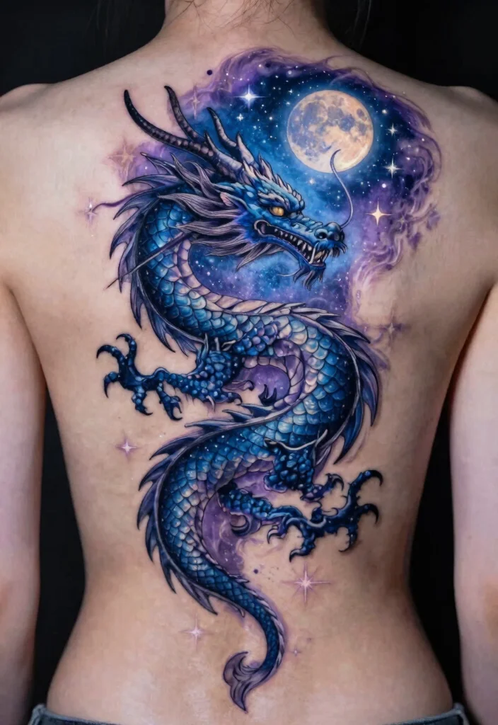 17 Spine Dragon Tattoo Ideas With Bold Flow - 2. Celestial Dragon 1