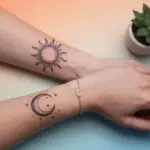 17 Sun and Moon Tattoo Matching Couple Ideas With Balanced Love