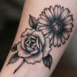 18 Black Work Flower Tattoo Ideas With Striking Contrast