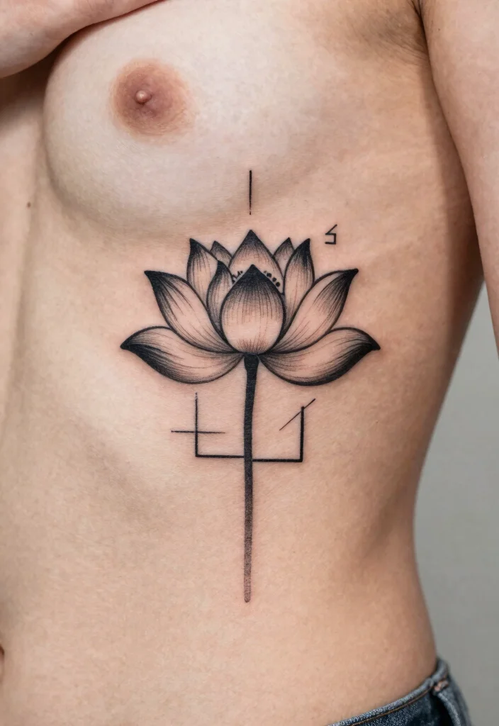 18 Black Work Flower Tattoo Ideas With Striking Contrast 2 18 Black Work Flower Tattoo Ideas With Striking Contrast - 2. Lotus Flower 1