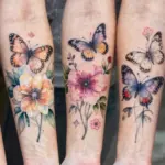 18 Butterfly and Flowers Tattoo Ideas With Soft Harmony