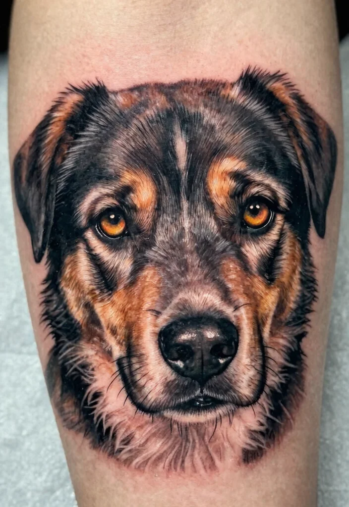 18 Dog Eyes Tattoo Ideas With Emotional Depth 16 18 Dog Eyes Tattoo Ideas With Emotional Depth - 6. Realistic Portrait with Eyes Focus 1