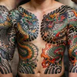 18 Double Dragon Tattoo Ideas With Powerful Symmetry