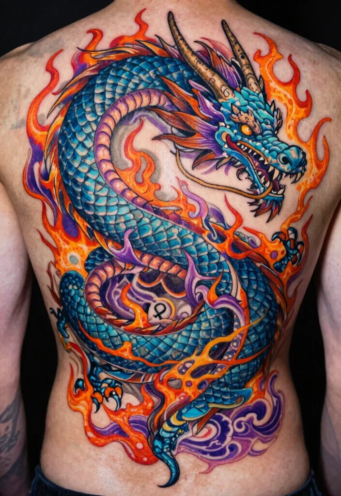 18 Double Dragon Tattoo Ideas With Powerful Symmetry 23 18 Double Dragon Tattoo Ideas With Powerful Symmetry - 3. Fantasy Double Dragon Designs 1