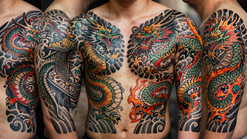 18 Double Dragon Tattoo Ideas With Powerful Symmetry