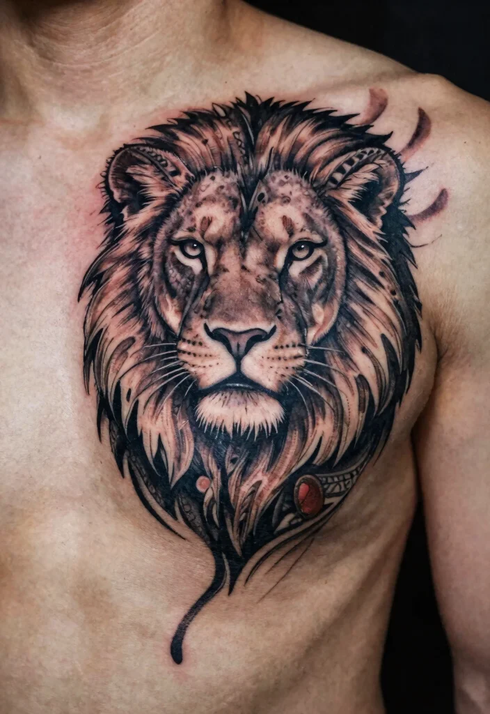 18 Female Lion Tattoo 2026 Trending Ideas With Powerful Feminine Energy - 11. Lioness with Tribal Patterns 1