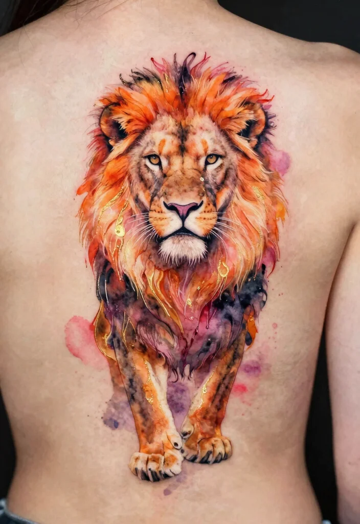 18 Female Lion Tattoo 2026 Trending Ideas With Powerful Feminine Energy - 3. Watercolor Lioness Tattoo 1
