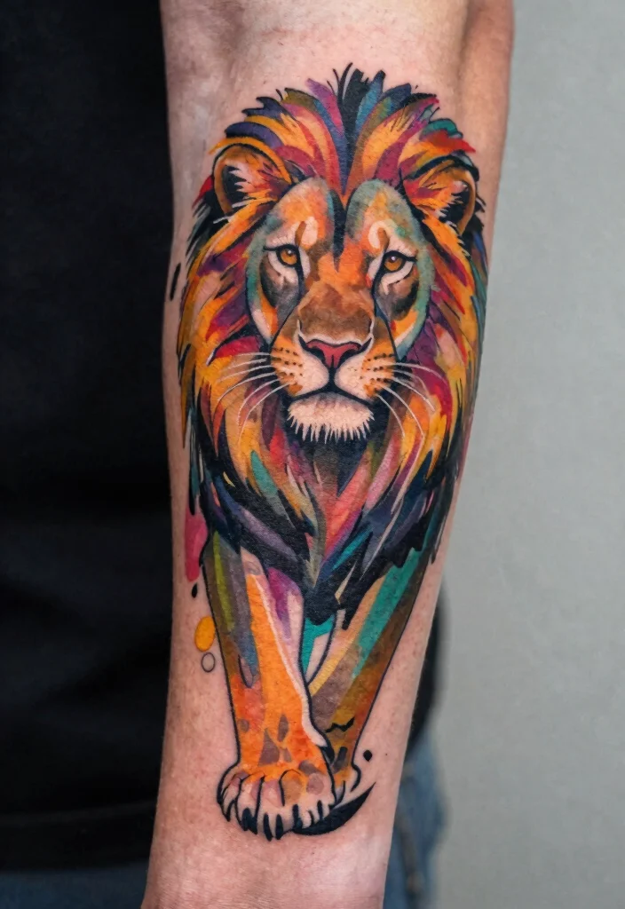 18 Female Lion Tattoo 2026 Trending Ideas With Powerful Feminine Energy - 5. Abstract Lioness Tattoos 1