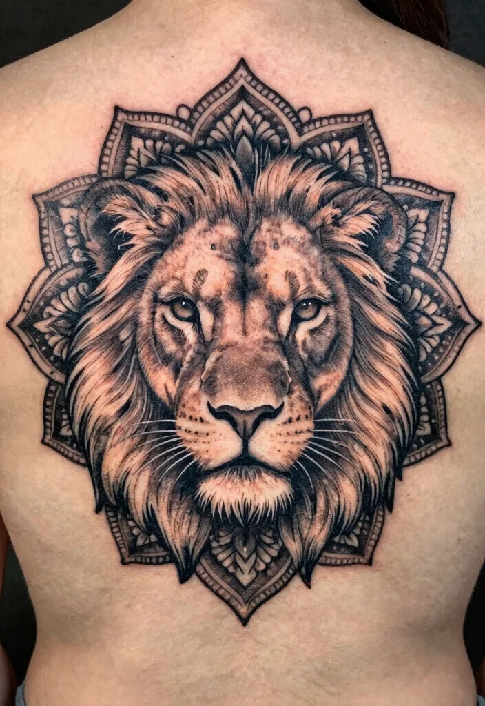 18 Female Lion Tattoo 2026 Trending Ideas With Powerful Feminine Energy - 6. Mandala Lioness Tattoo 1