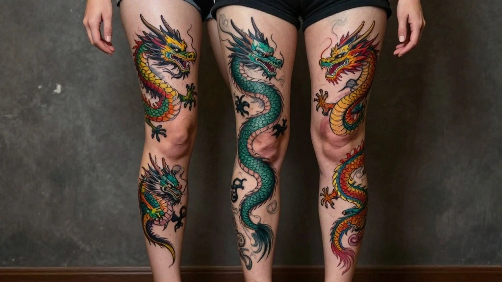 18 Leg Dragon Tattoo Ideas With Dynamic Movement