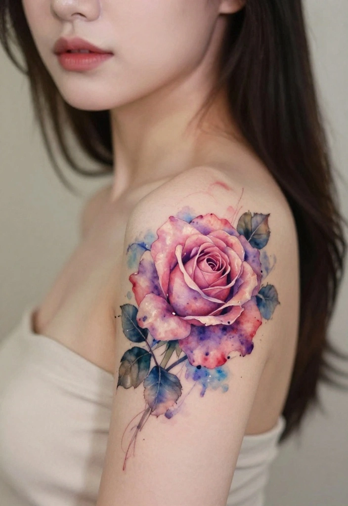 18 Rose Shoulder Tattoo 2026 Trending Ideas With Elegant Curve 2 18 Rose Shoulder Tattoo 2026 Trending Ideas With Elegant Curve - 2. Watercolor Rose 1