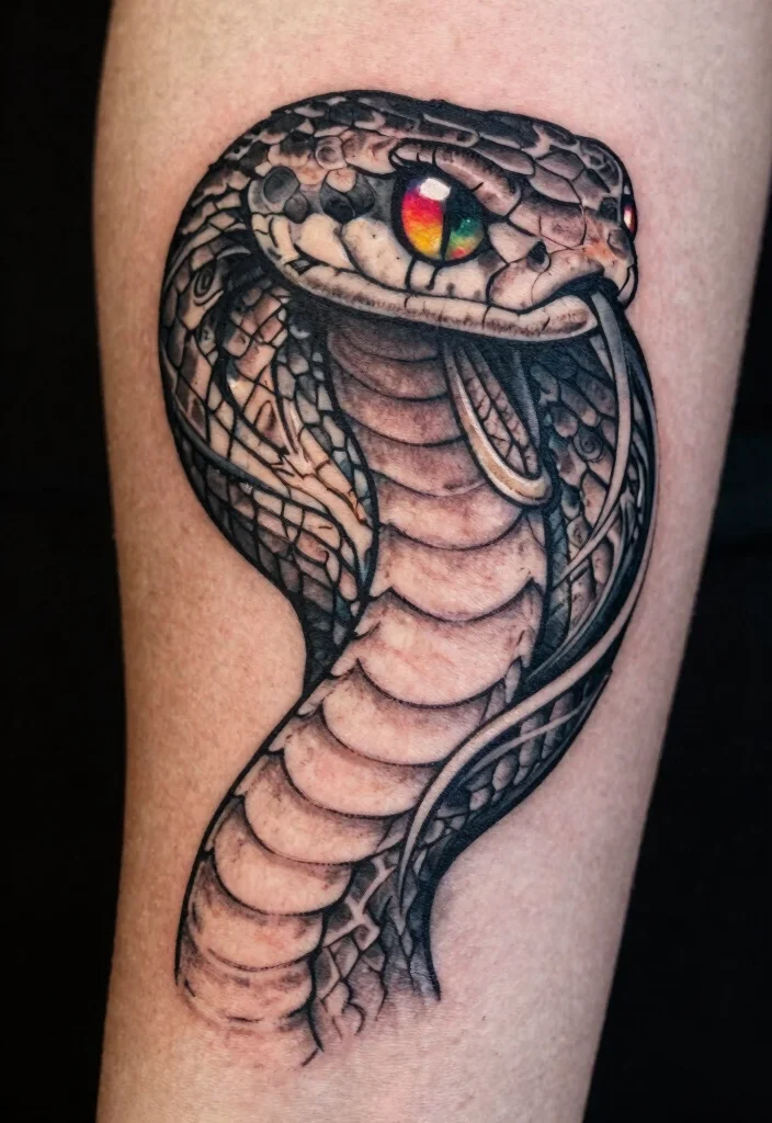 18 Snake Eye Tattoo Ideas With Intense Detail 41 18 Snake Eye Tattoo Ideas With Intense Detail - 11. Dynamic Motion Snake Eyes 1