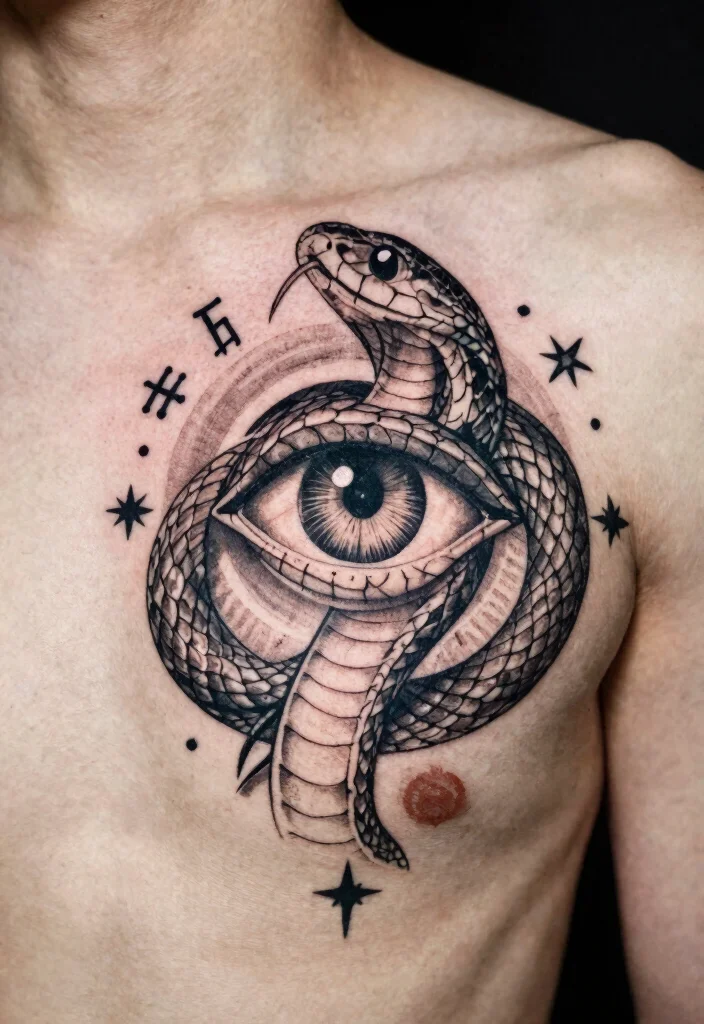18 Snake Eye Tattoo Ideas With Intense Detail 42 18 Snake Eye Tattoo Ideas With Intense Detail - 12. The Symbolic Eye of the Snake 1