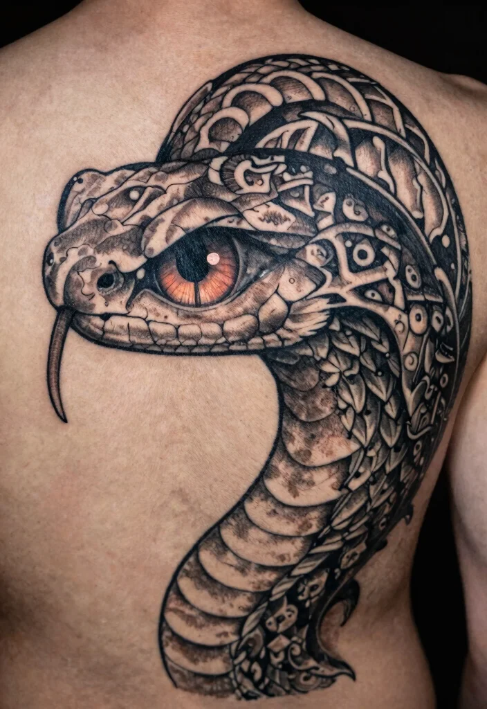 18 Snake Eye Tattoo Ideas With Intense Detail 56 18 Snake Eye Tattoo Ideas With Intense Detail - 16. Mythological Snake Eye Tattoos 1