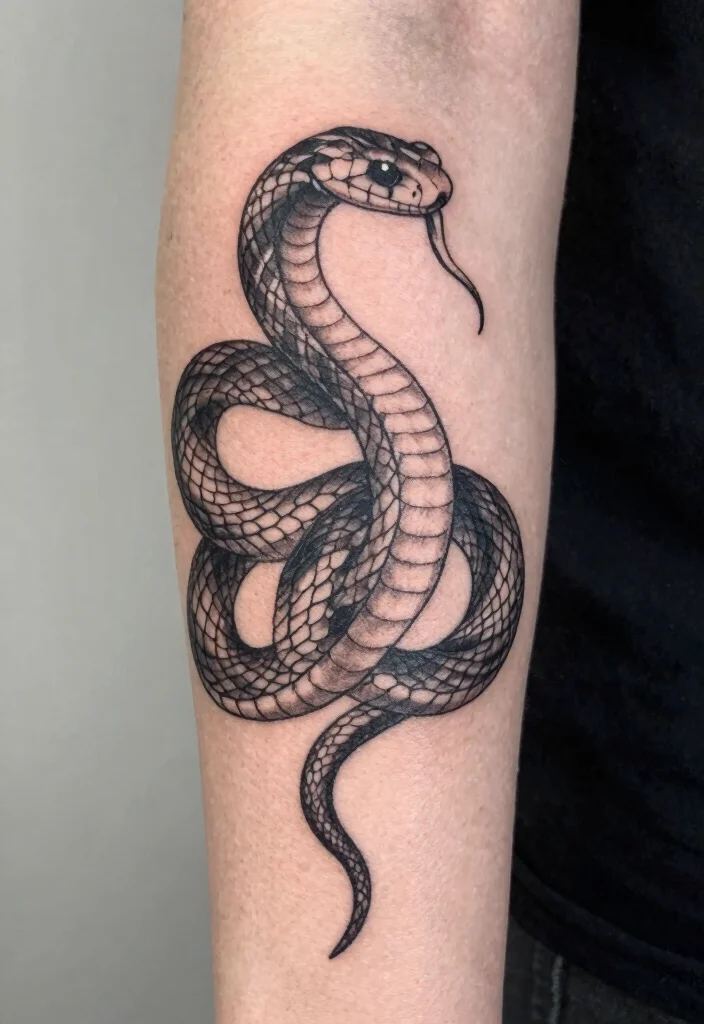 18 Snake on Arm Tattoo Ideas With Sleek Motion 40 18 Snake on Arm Tattoo Ideas With Sleek Motion - 10. Dual Snakes Design 1