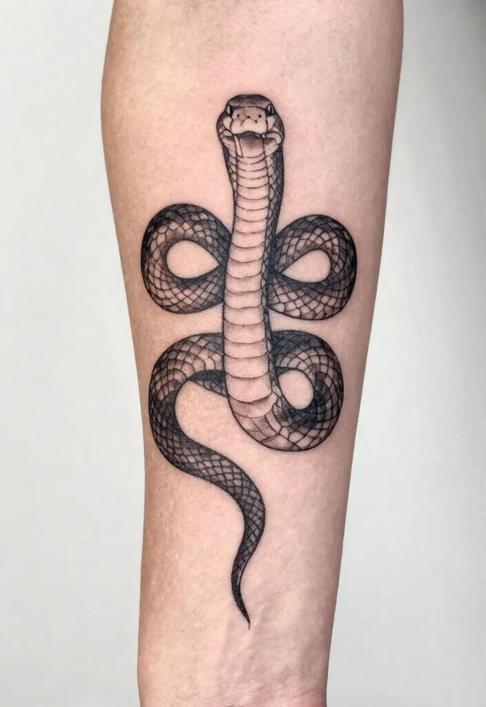 18 Snake on Arm Tattoo Ideas With Sleek Motion 45 18 Snake on Arm Tattoo Ideas With Sleek Motion - 15. Negative Space Snake 1