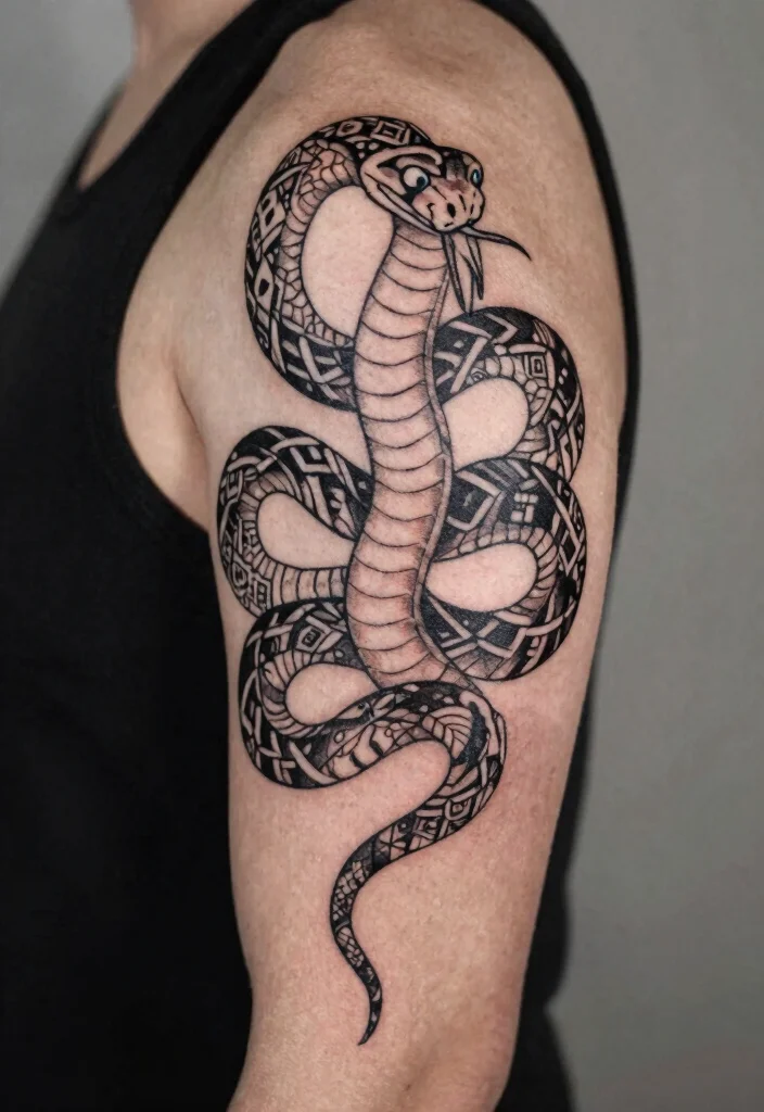 18 Snake on Arm Tattoo Ideas With Sleek Motion 58 18 Snake on Arm Tattoo Ideas With Sleek Motion - 18. Cultural Snake Symbol 1